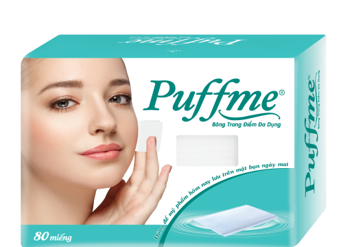 Bông Tẩy Trang Puffme Đa Dụng 80 Miếng/Hộp
